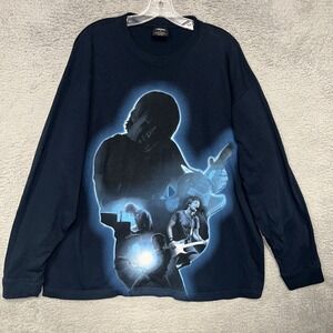 VTG Keith Urban Live T Shirt Mens XL Blue Concert Merch Long Sleeve Pullover Y2K